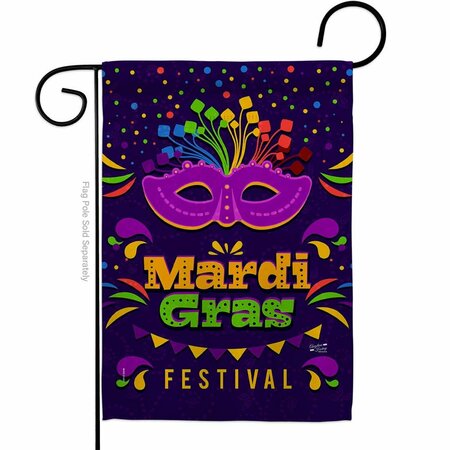 PATIO TRASERO G135362-BO Mardi Gras Festival Springtime Double-Sided Decorative Garden Flag, Multi Color PA3914725